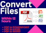 convert PDF to word excel and powerpoint quickly
